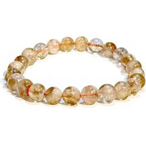 Genuine Citrine Bracelet, Healing Crystal Bracelet For Women And Men, 8Mm Round